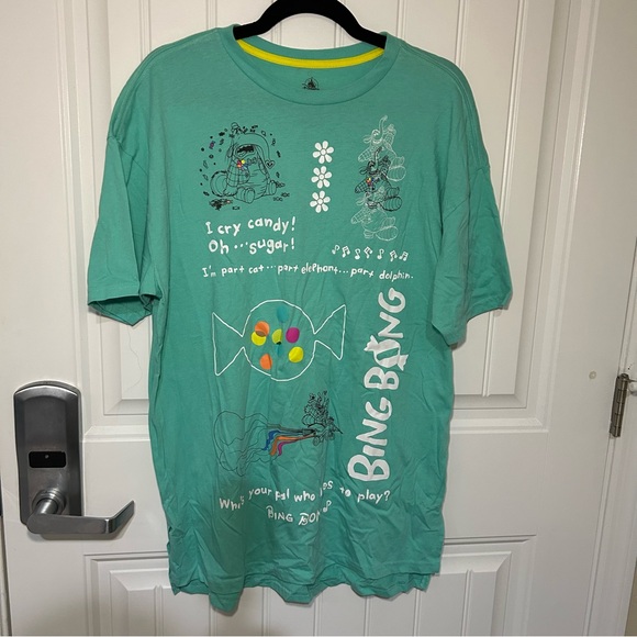 Disney Tops - Disney Green Inside Out “Bing Bong” Short Sleeve T-Shirt Size Medium